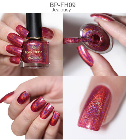 Holographic Flourish (Shades of Silver, Gold, Pink & Red)